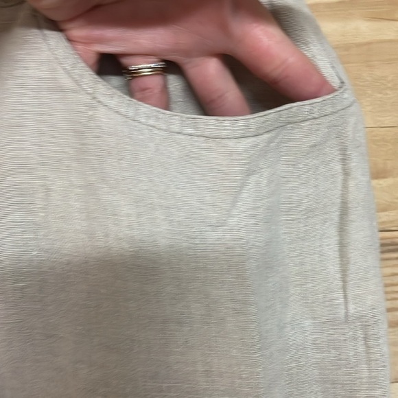 Eddie Bauer size 4 Light Beige Linen Button Down Lightweight A-line Maxi Skirt - Picture 6 of 12